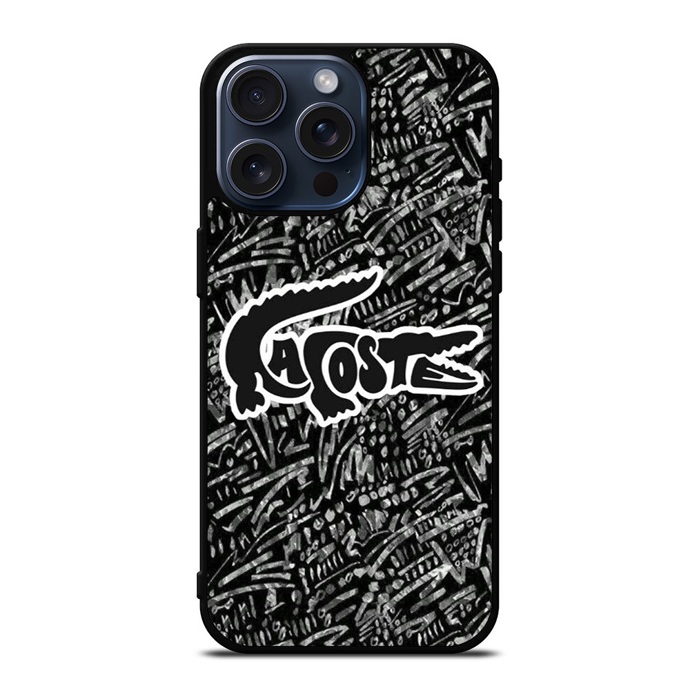 LACOSTE LOGO BLACK AND WHITE iPhone 15 Pro Max Case Cover